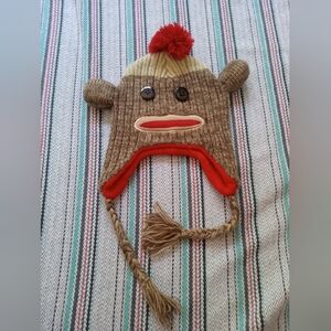 Sock monkey beanie